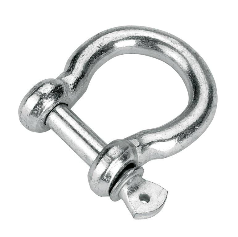 Chain shackles rounded, 1/4" 6mm, galvanized