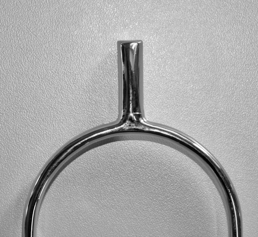 Spurs with straps for men, drop-shape, 15 mm, 1 pair