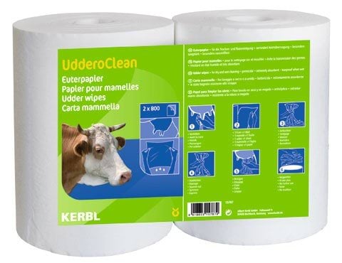 Udder paper Uddero Clean for wet cleaning, 2 x 800 sheets