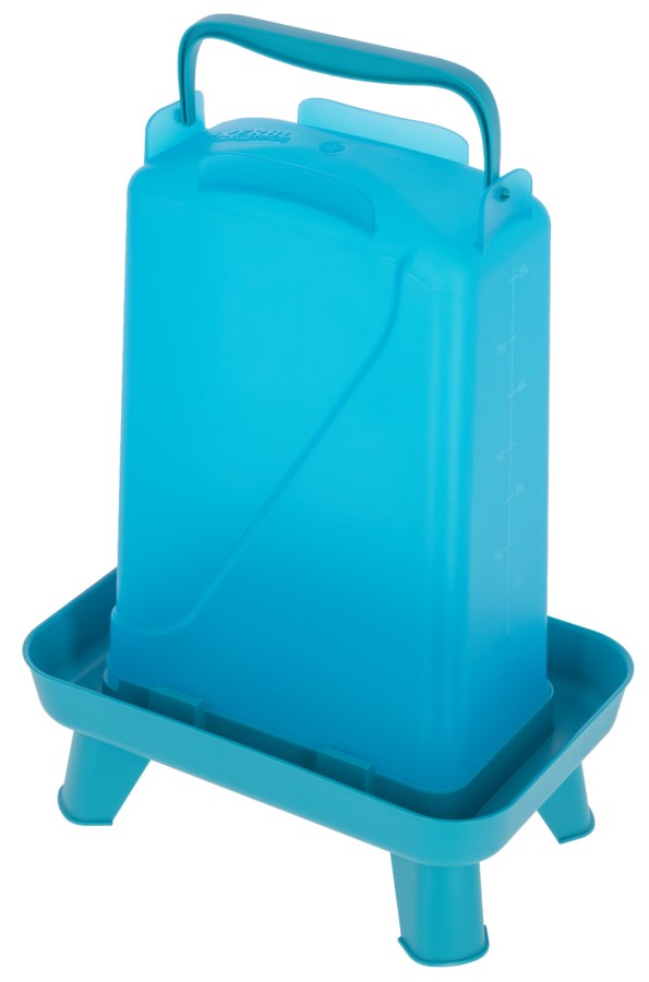 Rectangular poultry drinker 5.5 l, plastic, blue, Kerbl
