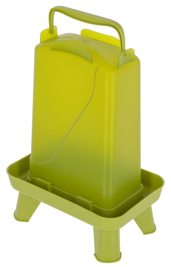 Rectangular poultry drinker 3.5 l, plastic, green, Kerbl