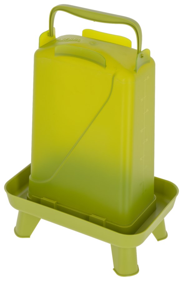 Rectangular poultry drinker 5.5 l, plastic, green, Kerbl