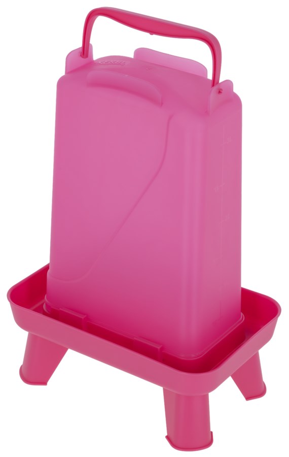 Rectangular poultry drinker 3.5 l, plastic, pink, Kerbl