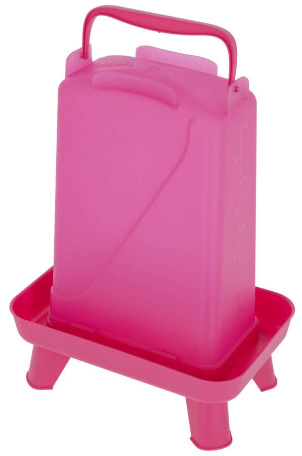 Rectangular poultry drinker 5.5 l, plastic, pink, Kerbl
