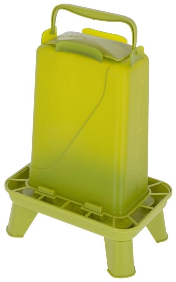 Rectangular poultry feeder 3.5 l, plastic, green, Kerbl