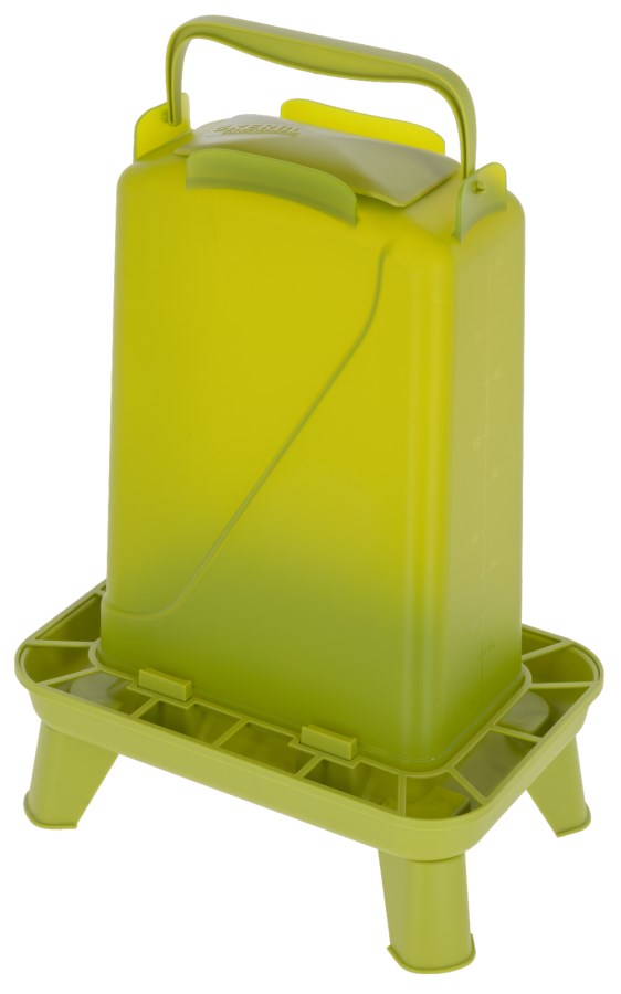 Rectangular poultry feeder 5.5 l, plastic, green, Kerbl