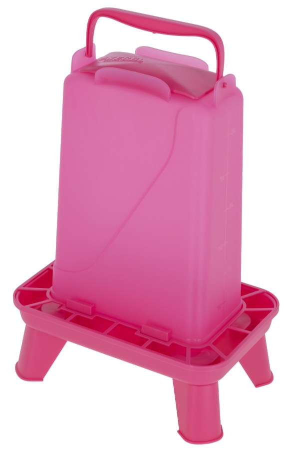 Rectangular poultry feeder 3.5 l, plastic, pink, Kerbl