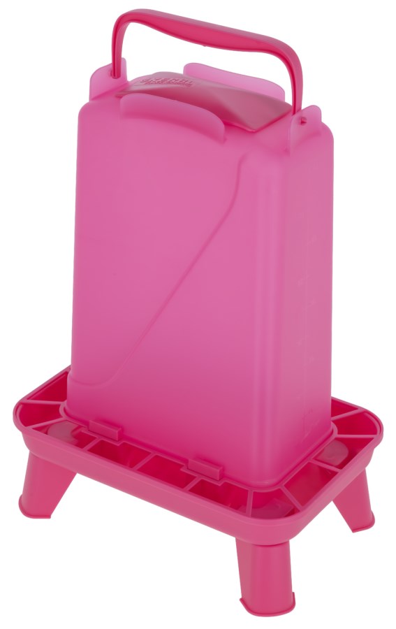 Rectangular poultry feeder 5.5 l, plastic, pink, Kerbl