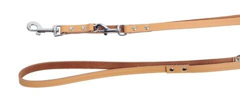 Поводок для собак Mexica, кожаный, 200 см х 12 мм, бежевый, Kerbl