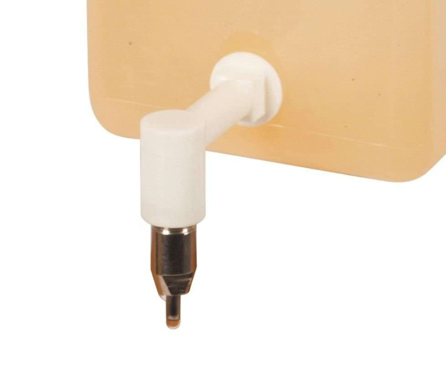 Plastic knee, white, for water bottle for rabbits 74163/74160