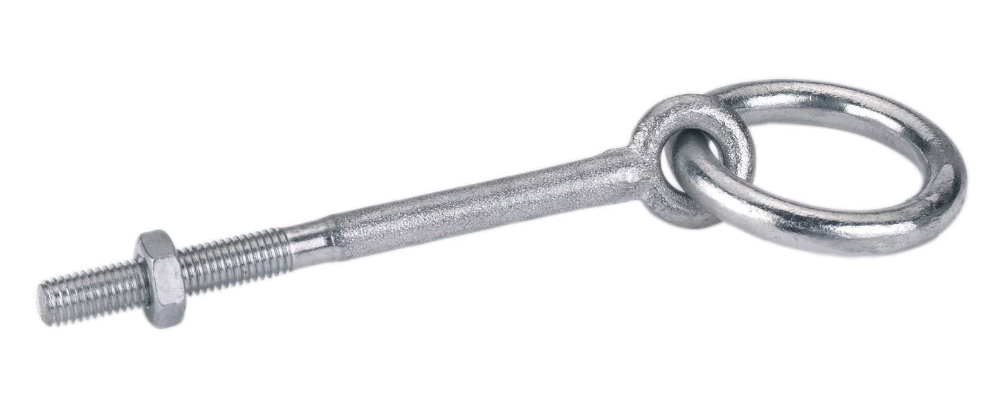 Eye bolt with nut screw, galv. 10mm/140mm