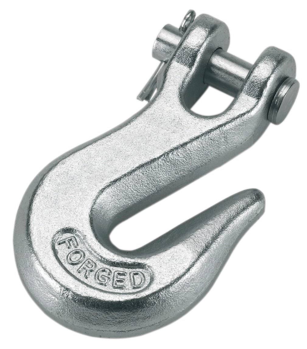 Hook with clevis grab 5/16" 8mm