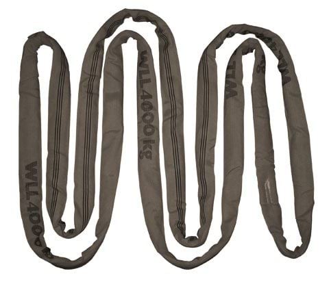 Round loop double covered, circ. 3 m, 8000 kg, grey