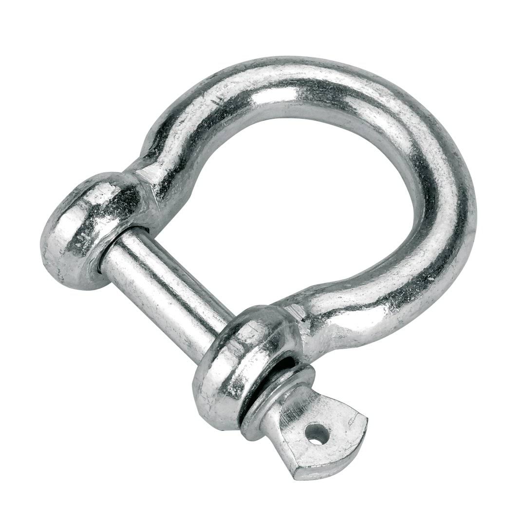 Chain shackles rounded, 3/8" 10mm, galvanized, 3pcs.