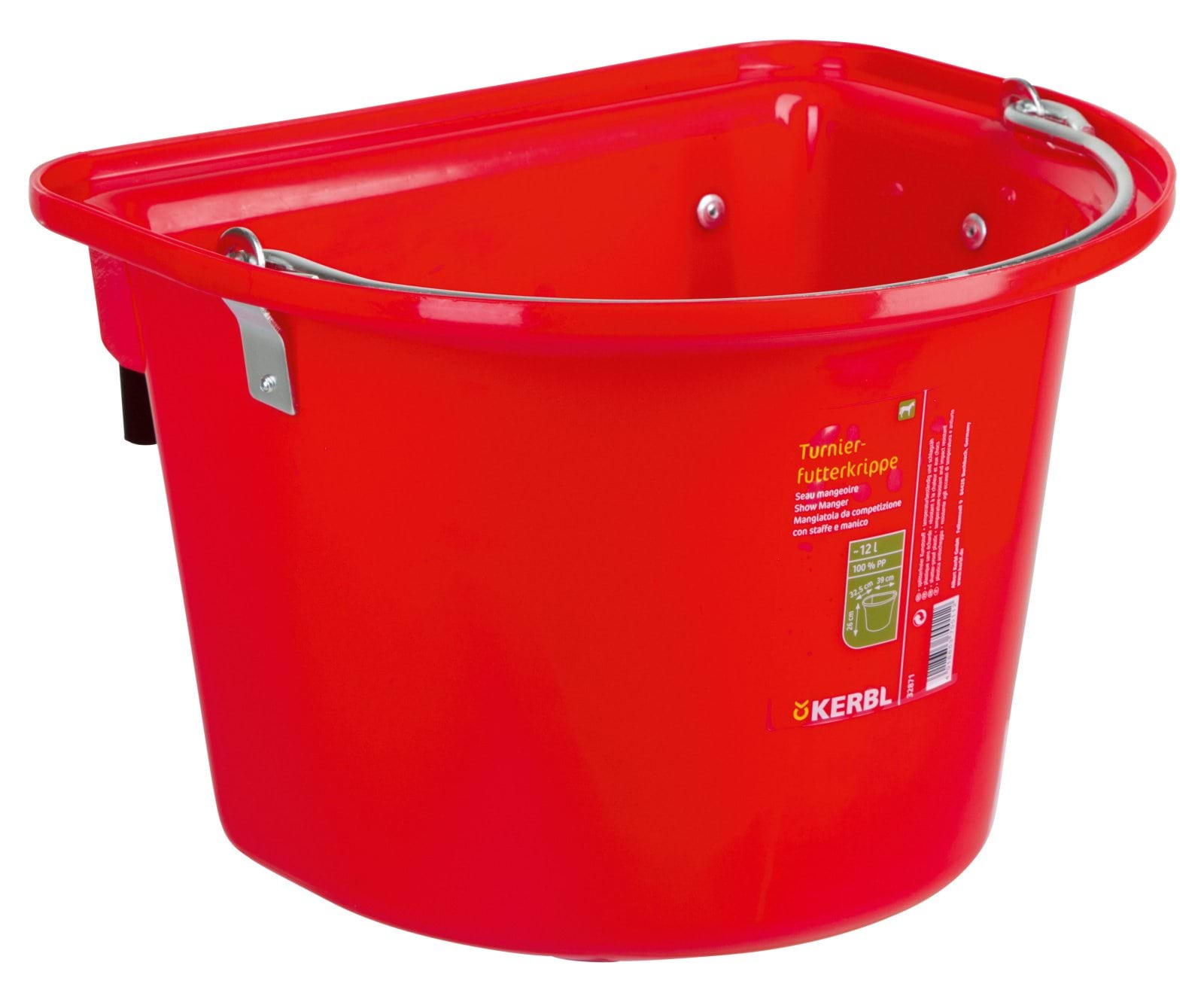 Show manger 12 l red, plastic, with hoock-in bail