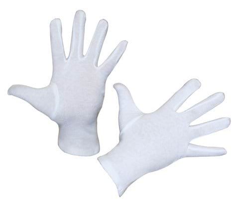 Перчатки хлопковые DermaTex, размер 8, 6 пар, белые, Kerbl