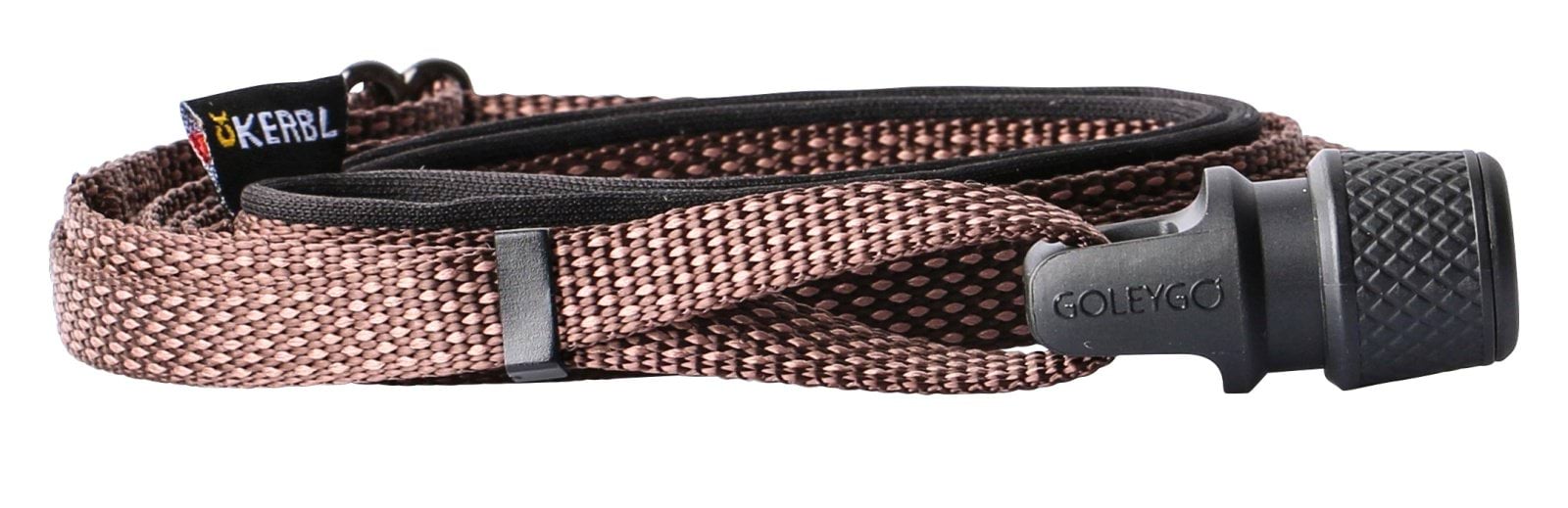 Tape dog leash GoLeyGo, adapter pin, brown, 10mm x 140-200cm, size S, max. 15 kg, Kerbl