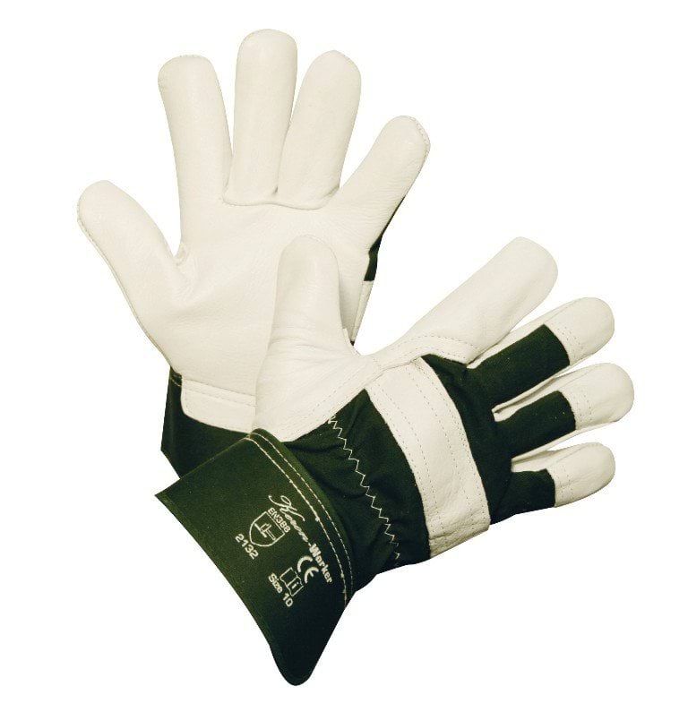 Full cowhide glove Worker, cotton lined, size 11