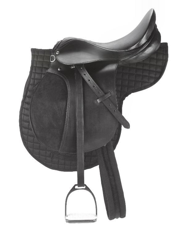 Saddle set pony, black 16,0 ", saddle girth 95 cm