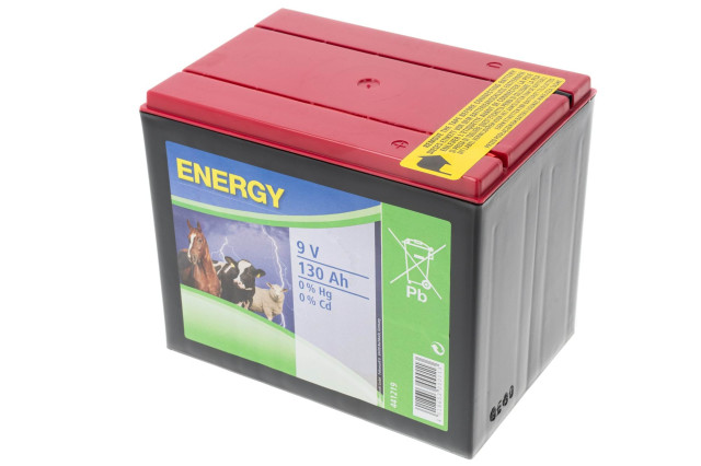 Zinc-carbon dry battery, 9 V, 130 Ah, large case