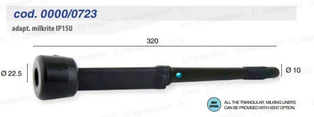 Spaggiari type Milkrite IP15U rubber teat, triangular, Ø10, 4 pcs.