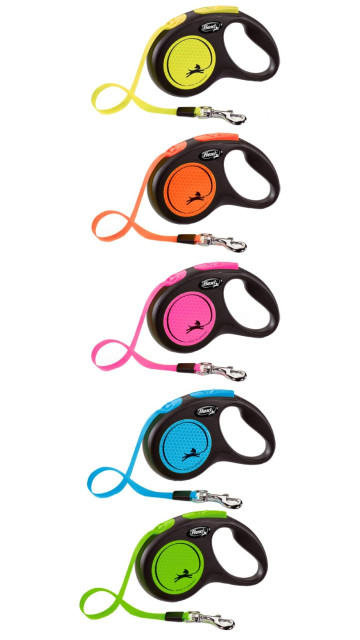 Flexi Classic Neon dog leash, tape