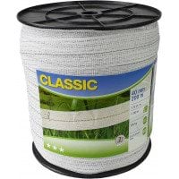 Лента для электроограждений CLASSIC, 200 м х 40 мм, белая, Kerbl